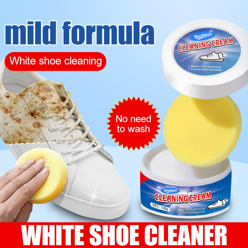 Cross-Border White Shoe Cleaner No-Wash Brush & Paste Set