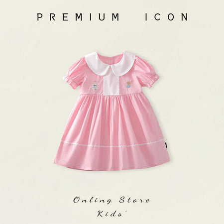 Girls Doll Collar Cotton Dress 2026 Summer Princess – Summer Kids Fashion Nepal | Tudoholic
