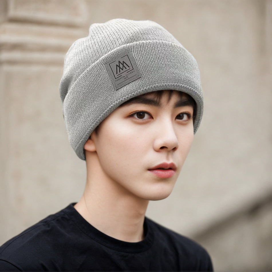 Men’s Winter Wool Knitted Windproof Thickened Fleece Hat