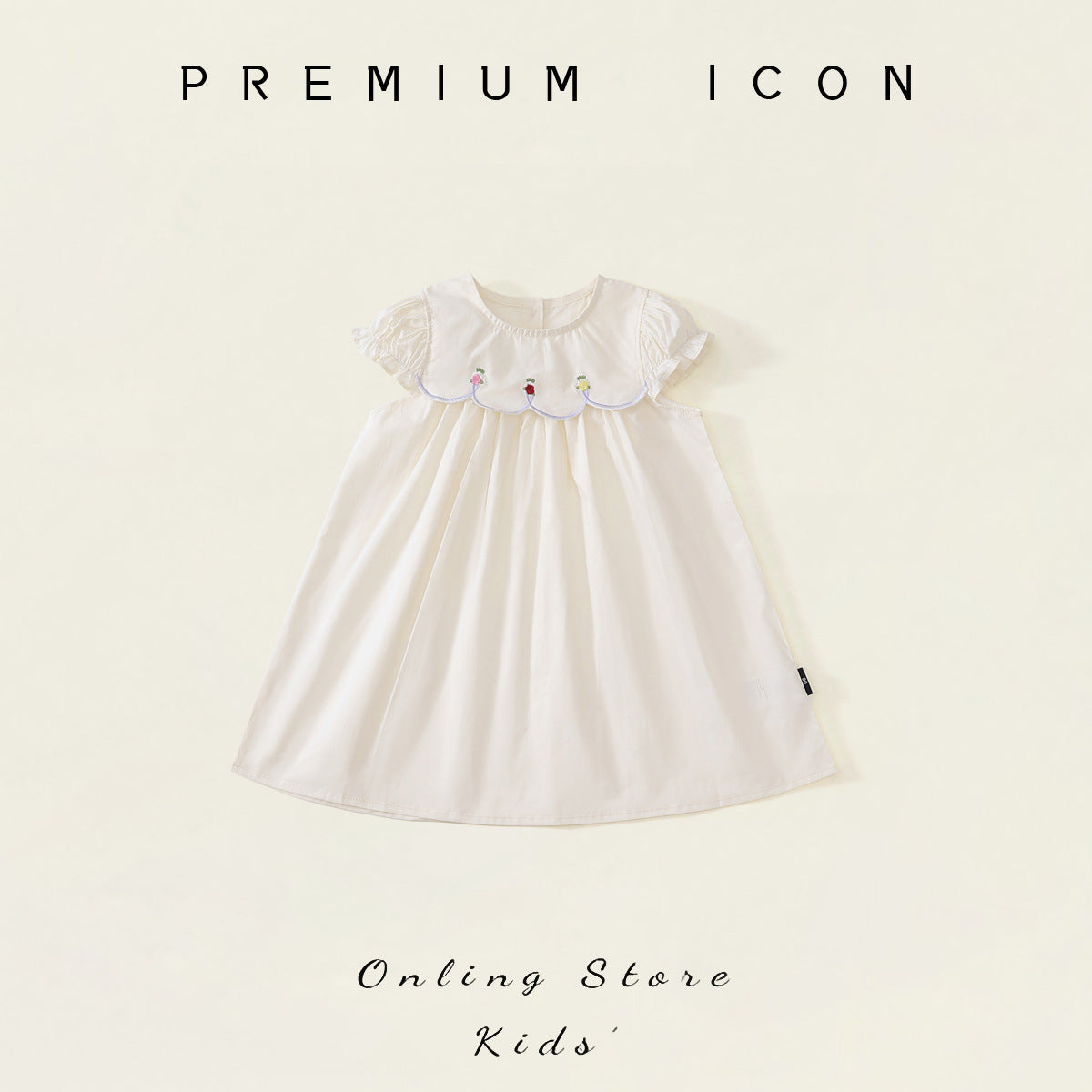 Girls French Rose Embroidered Summer Dress 2025 – Summer Kids Fashion Nepal | Tudoholic