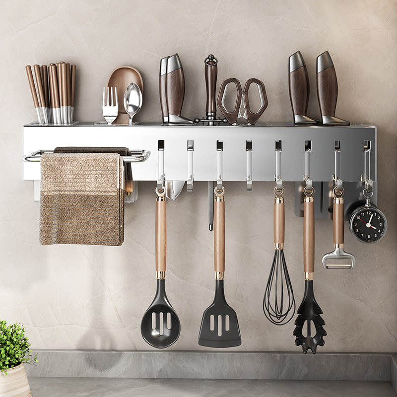 Stainless Steel Wall-Mounted Kitchen Knife Rack