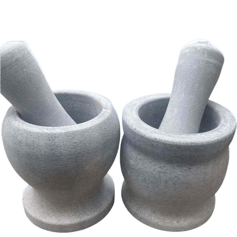 Stone Garlic Mortar & Pestle – Manual Grinder Bowl