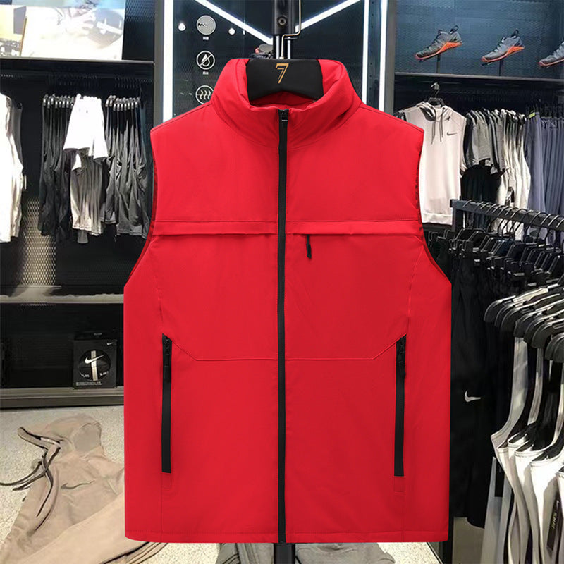 Men’s Thick Warm Down Cotton Vest Autumn Winter Loose Waistcoat