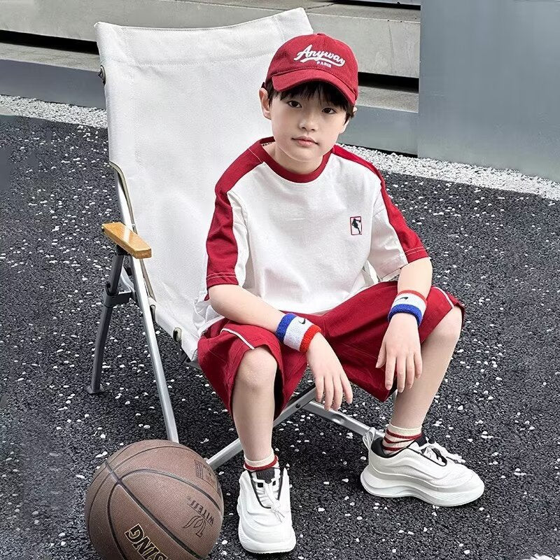 Summer Sports Outfit Set for Boys with Quick-Dry Fabric