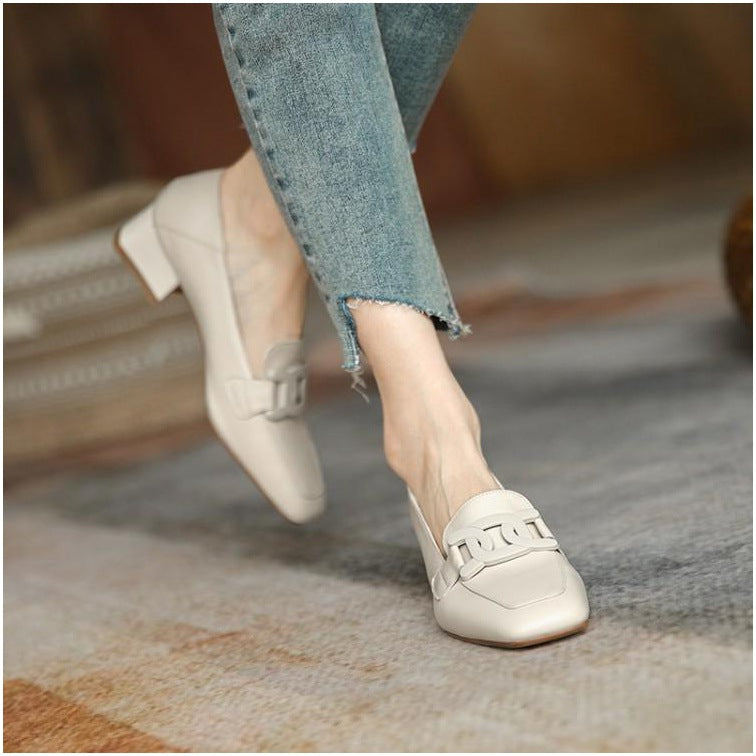 INSTOCK-British Style Women’s Leather Loafers – Stylish &