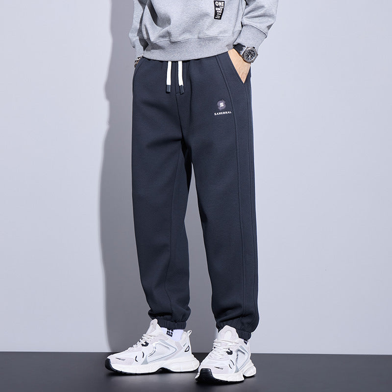 Men’s Fleece-Lined Jogger Pants for Autumn & Winter