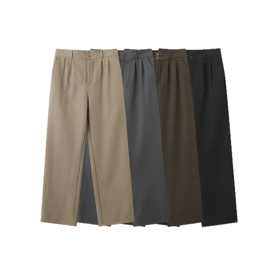 High-Grade Loose Straight Men’s Suit Pants