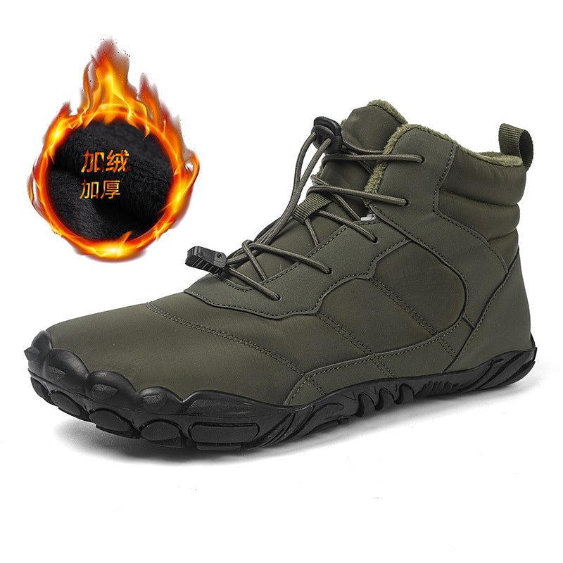 STOCK-Men’s Winter Snow Boots – Fleece-Lined Waterproof Hiking