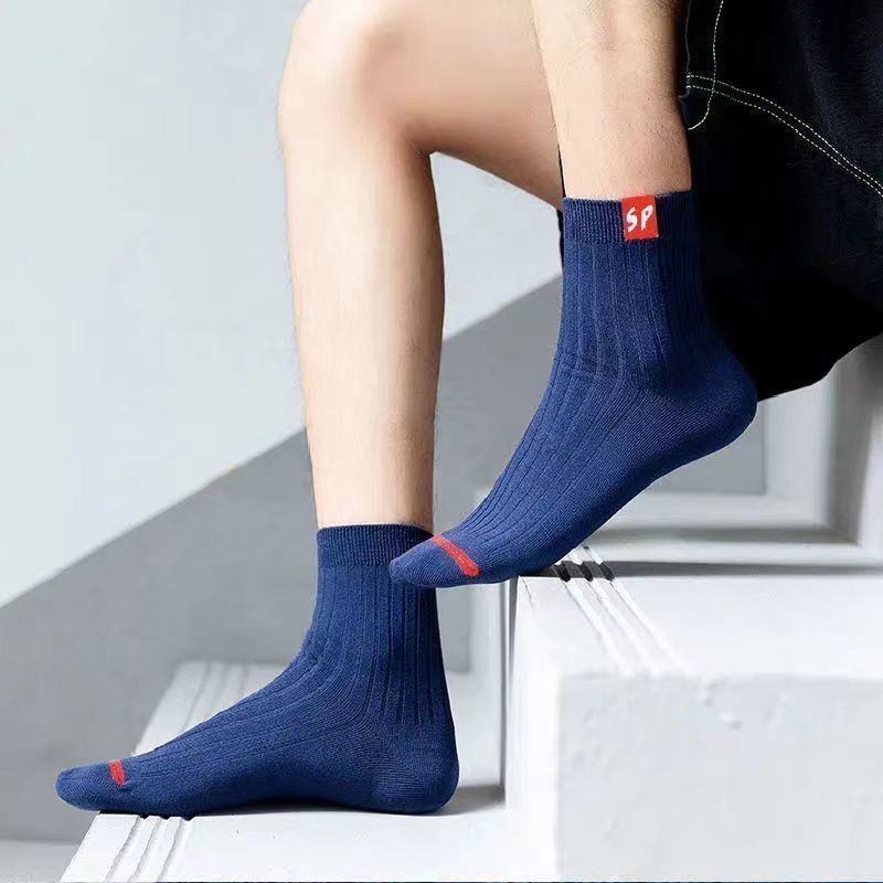 (PACK OF - 5 & 10) Men’s Cotton Mid-Tube Socks – Breathable