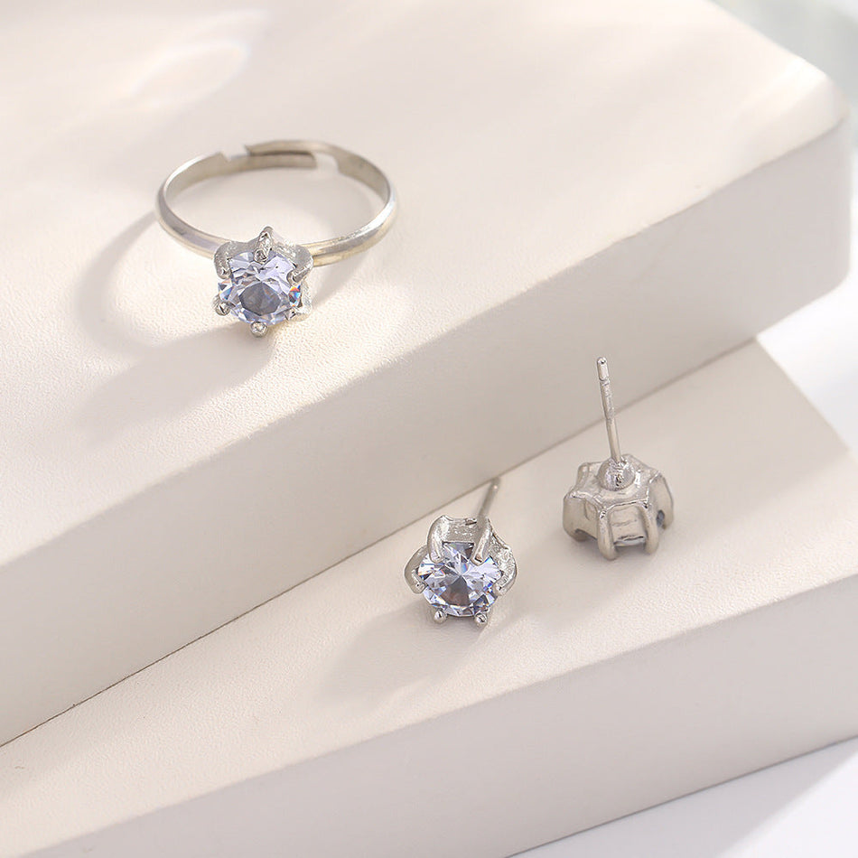 Bridal Jewelry Set | 3-Piece Wedding Necklace, Earrings & Ring