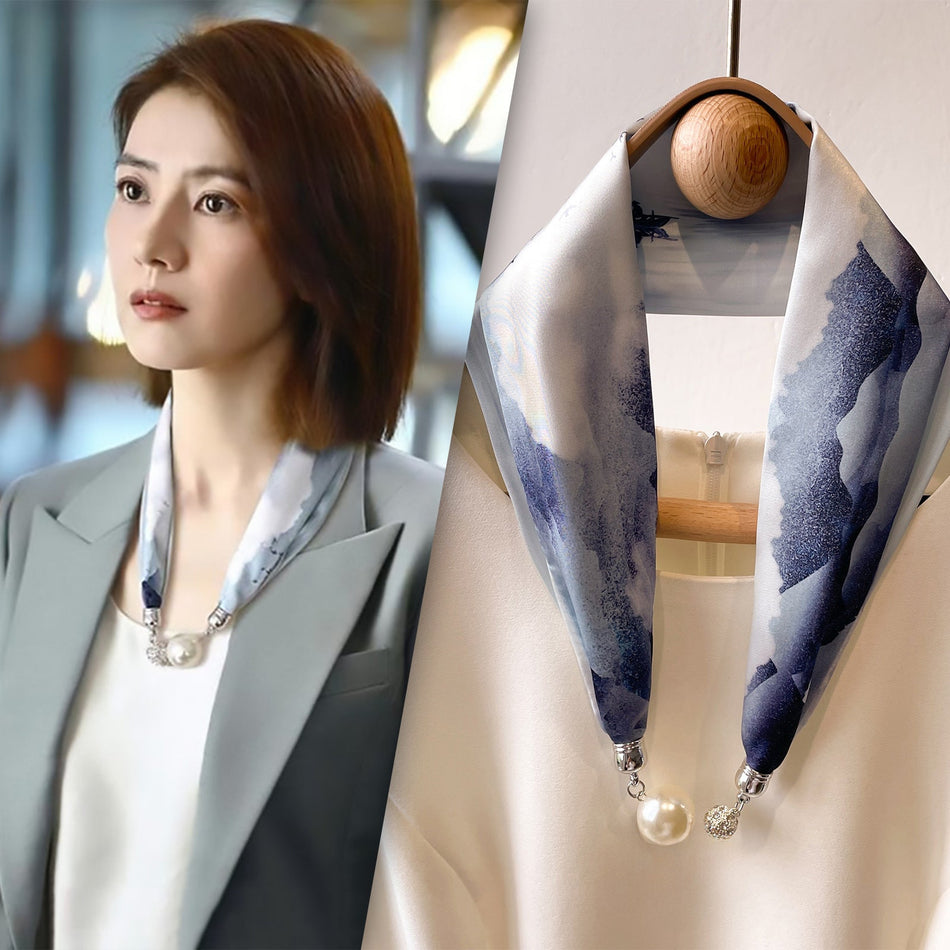 Magnetic Suction Small Scarf Women’s Neckwear
