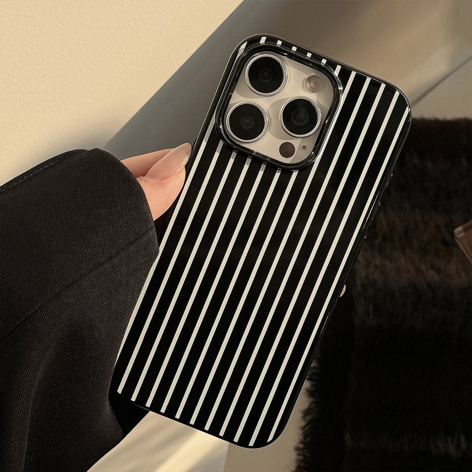 Vertical Stripes Silicone Case for iPhone 11–16