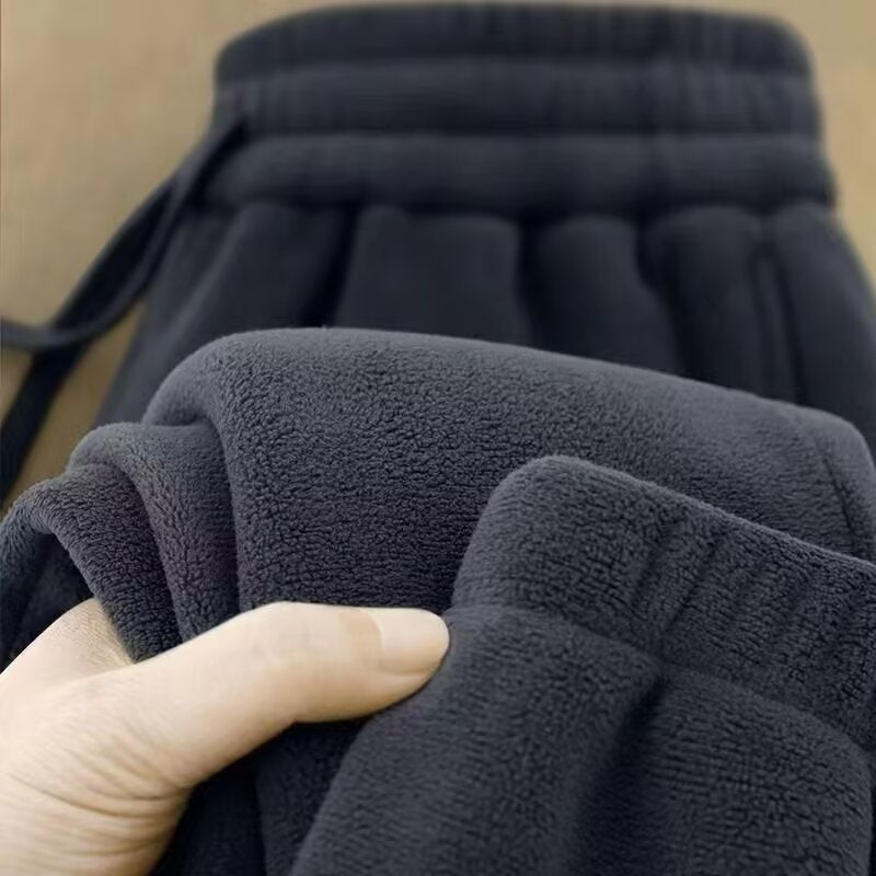 Men’s Korean-Style Polar Fleece Sweatpants Winter 2026