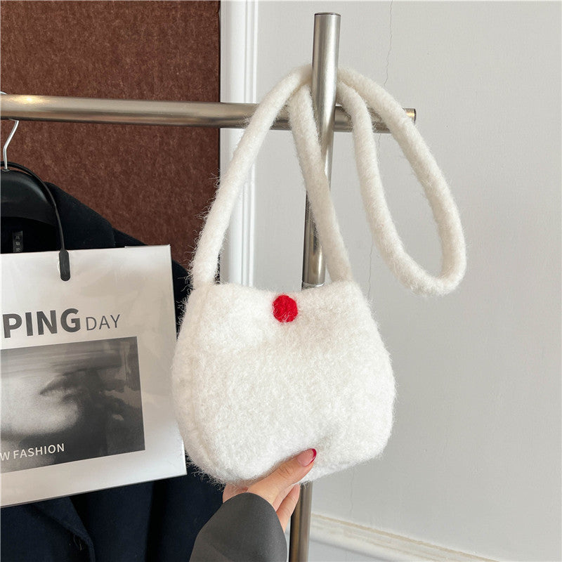 INSTOCK-Women’s Cute Plush Crossbody Bag for Autumn Winter
