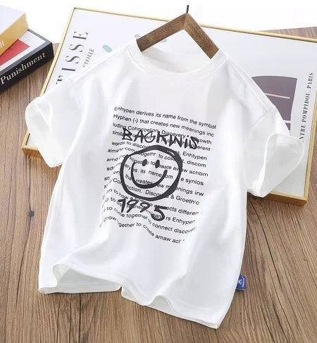 Boys’ Summer Cotton T-Shirt 2025 – Trendy Printed Top – Summer Kids Fashion Nepal | Tudoholic