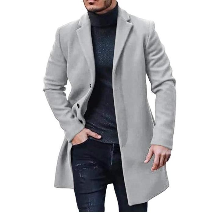 INSTOCK- Men’s Mid-Length Wool Overcoat | 2025 Autumn Winter Coat