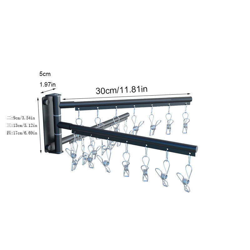 Jiexite Space Aluminum Folding Rotating Drying Rack – W