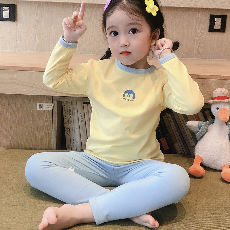 Children Cartoon Thermal Underwear Set Spring Autumn