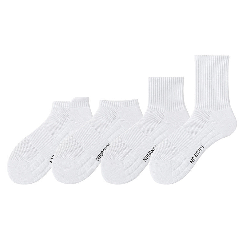 STOCK-Pack of4  Pure Cotton White Sports Socks for Men 🤍