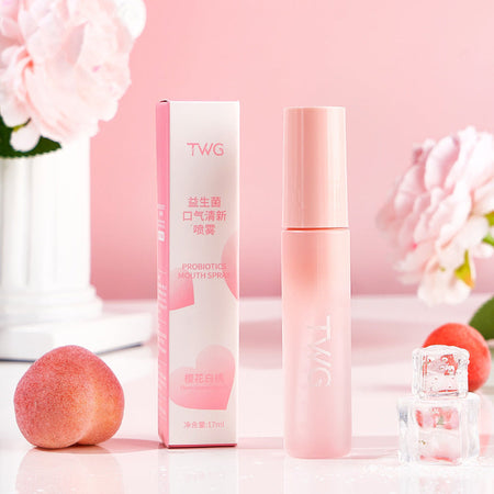 Sakura TWG Probiotic White Peach Mint Oral Breath Freshening Spray