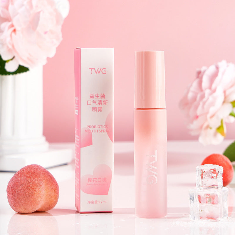 Sakura TWG Probiotic White Peach Mint Oral Breath Freshening Spray
