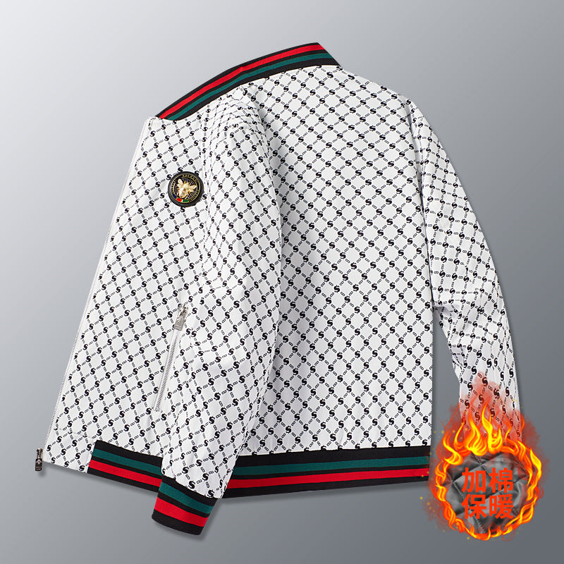 European-Style Casual Mens Baseball Jacket 2025