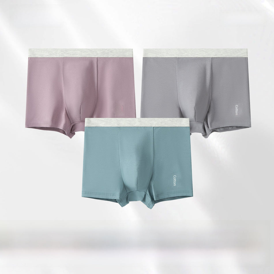 (Pack of 5)-Men’s Seamless Cotton Boxer Shorts – Teen & Plus Size