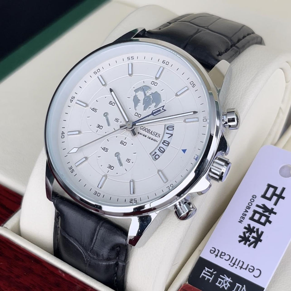 Gobson Men’s Waterproof Luminous Quartz Watch