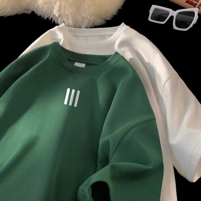 Loose Plus Size T-Shirt – Crewneck Casual Summer Top for Men