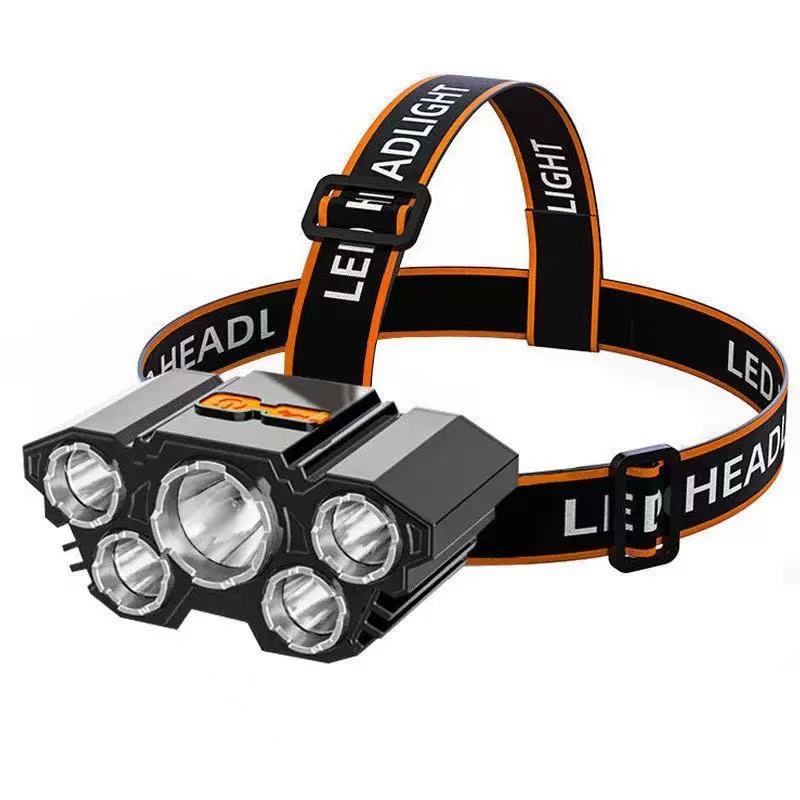 Five-Core Super Bright Rechargeable LED Headlamp