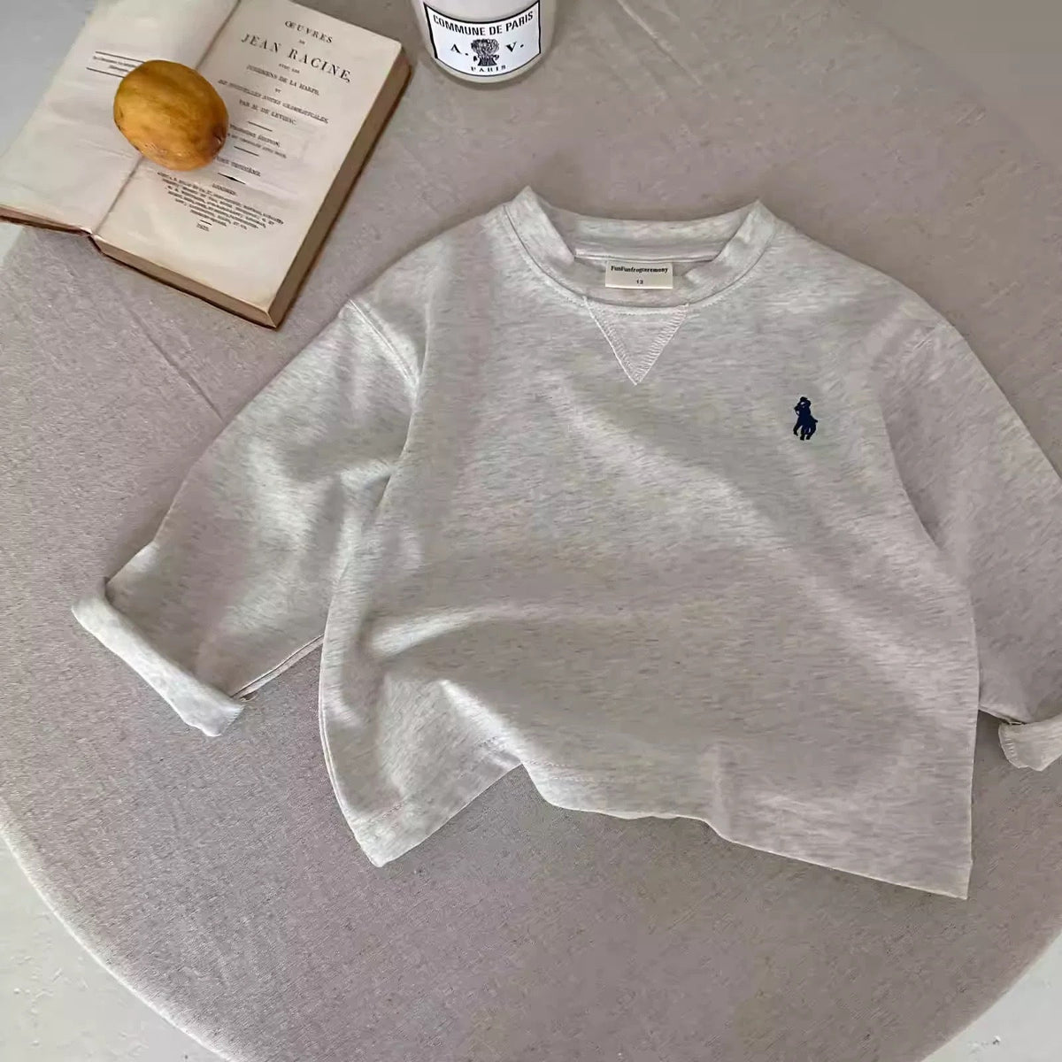 Kids Cotton Long Sleeve T-Shirt – Simple Korean Style – T-Shirts – Image 6