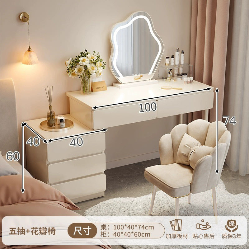 Solid Wood Luxury Modern Dressing Table with Cabinet