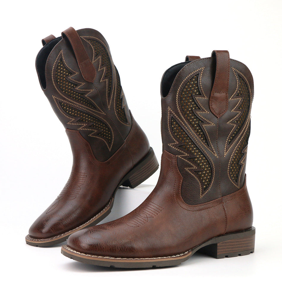 STOCK-Fashion Boots for Men 2025 | Retro Embroidery