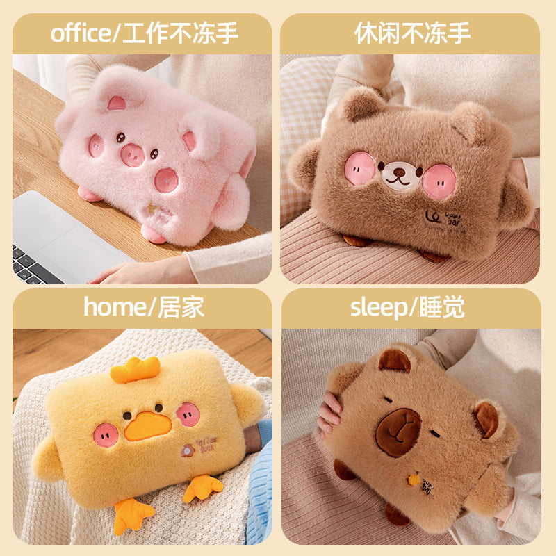 Cartoon Charging Hot Water Bag – Explosion-Proof Hand Warmer for