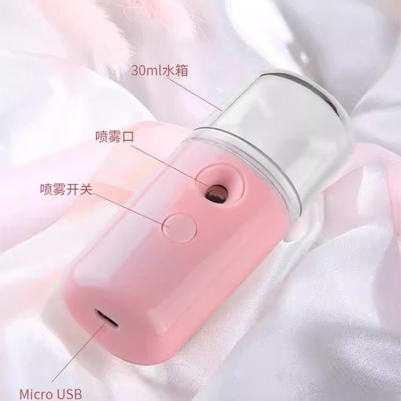 Portable Nano Spray Facial Steamer Handheld Hydration Instrument