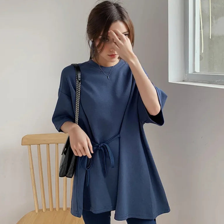 Daifa Korean Style Knot Strap T-Shirt