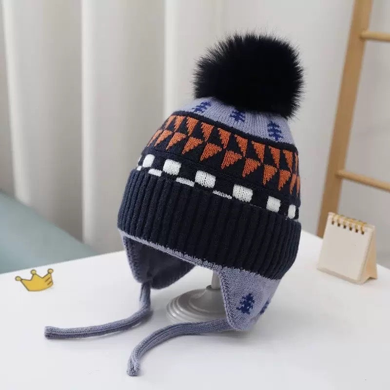 Kids Woolen Winter Hat – Ear Protection Lei Feng Cap