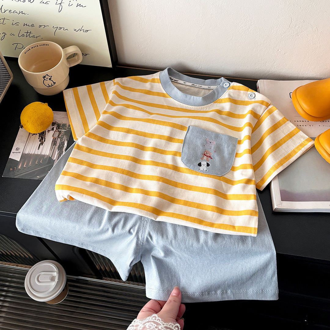 Premium Baby Collection: Pure Cotton "Class A" Summer T-Shirt & Shorts Suit – Summer Toddler Fashion Nepal | Tudoholic