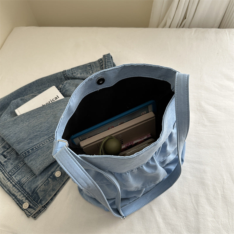 Ruffled Design Bucket Crossbody Bag for Women
