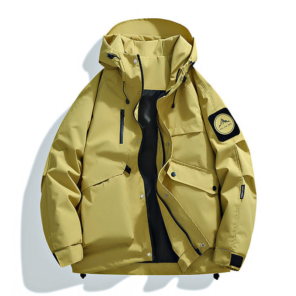 STOCK-Unisex Waterproof Hooded Mountaineering Jacket Autumn
