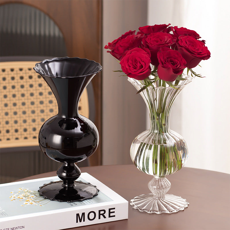 Transparent Casual Vase for Hydroponic Flowers