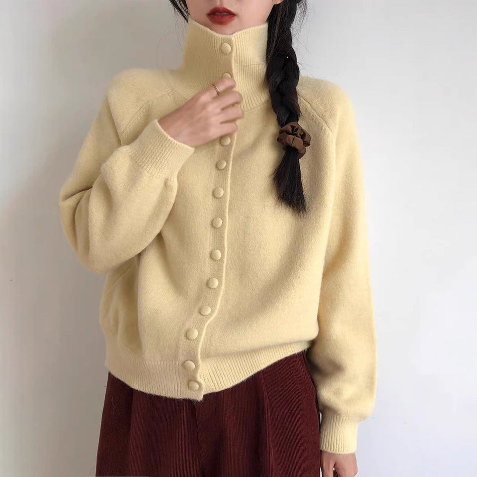 Women’s Turtleneck Knit Cardigan