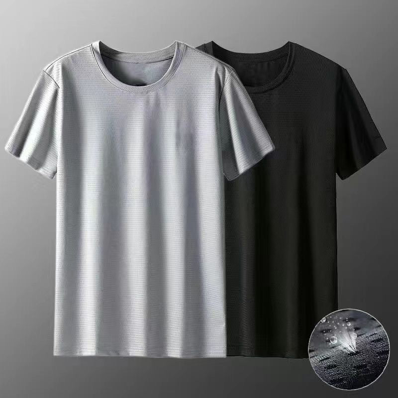Breathable Polo-Style T-Shirt for Men – Solid Color, Summer