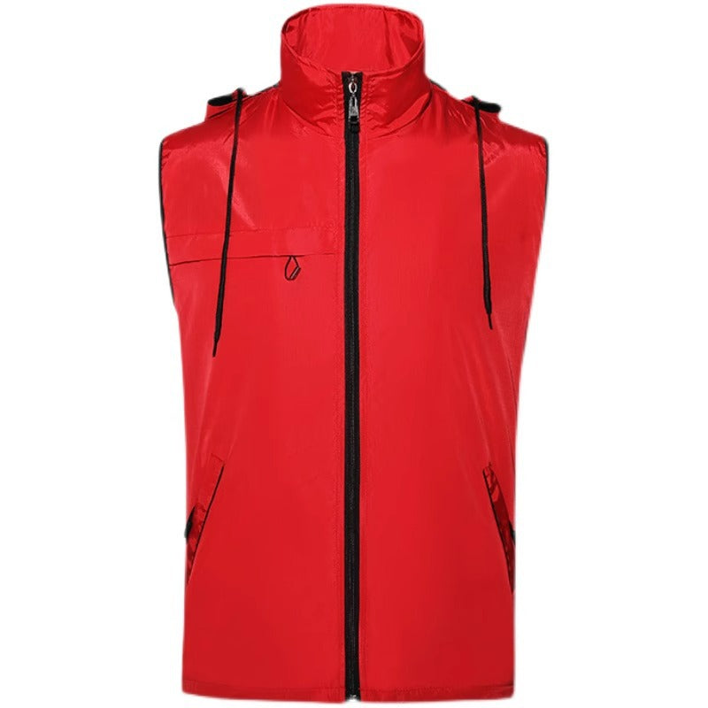 Custom Polar Fleece Vest Autumn Winter Supermarket Volunteer