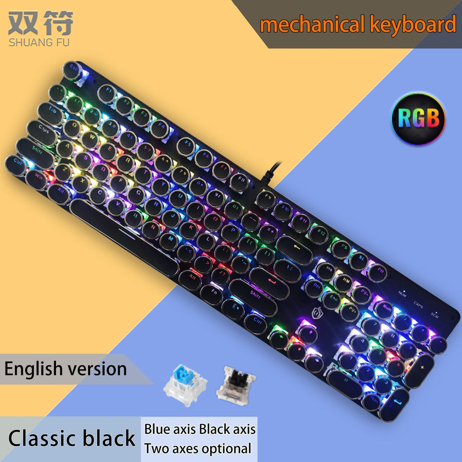 104-Key RGB Mechanical Gaming Keyboard Green/Black Switch