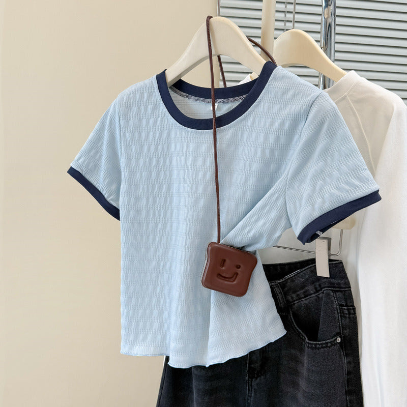 Euro-Amer Korean Style Wood-ear Edge Tee