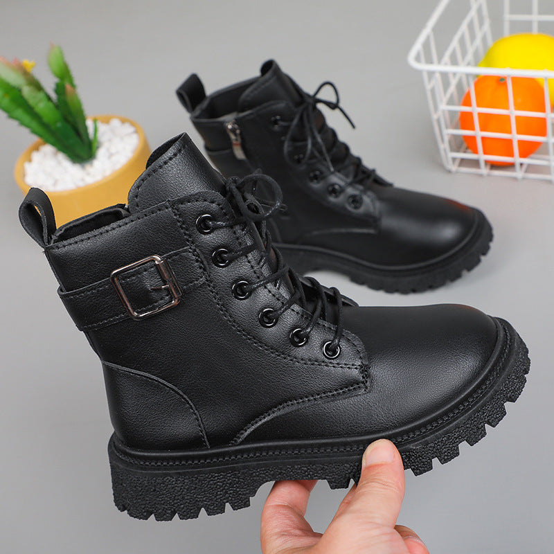 Children’s Genuine Leather Soft Martin Boots