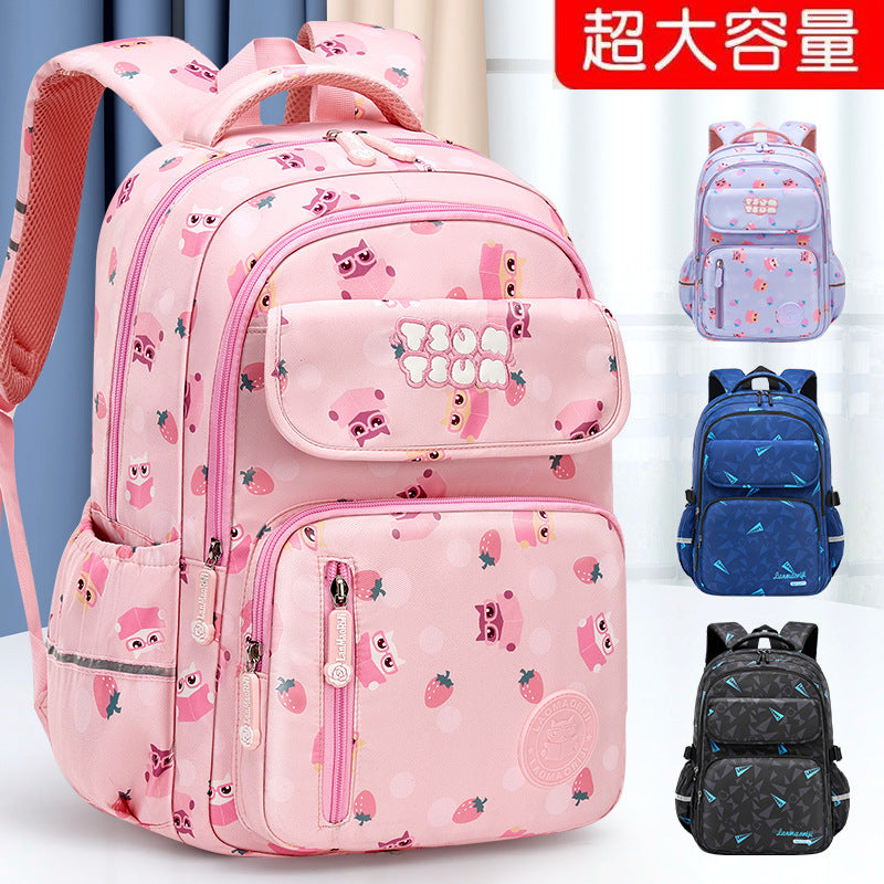 Spine Protection Shoulder Backpack for Girls Grades 1–6