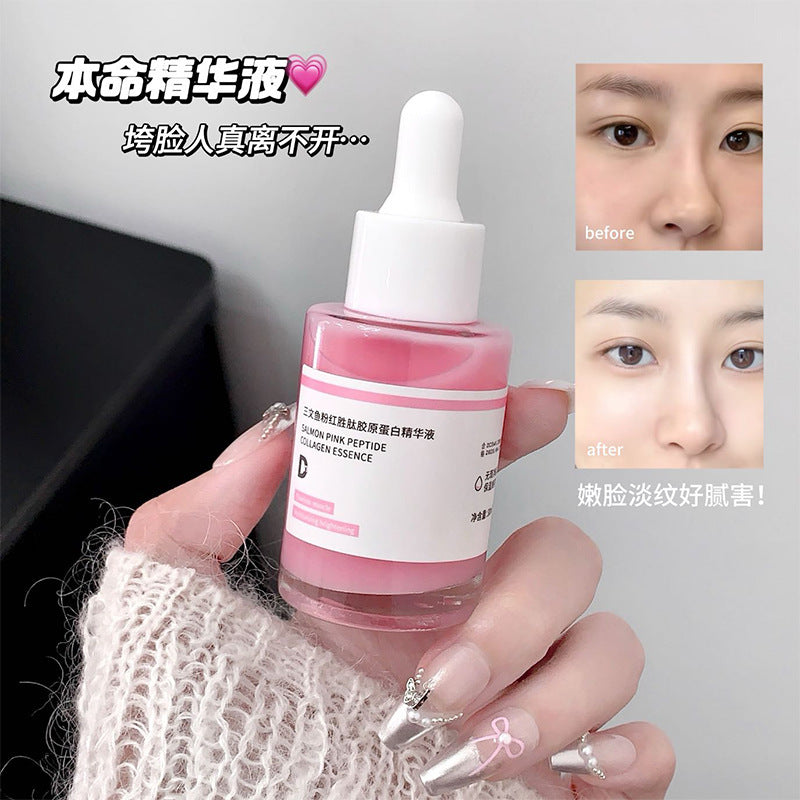 STOCK-Dn Salmon Pink Peptide Collagen Brightening Face Serum