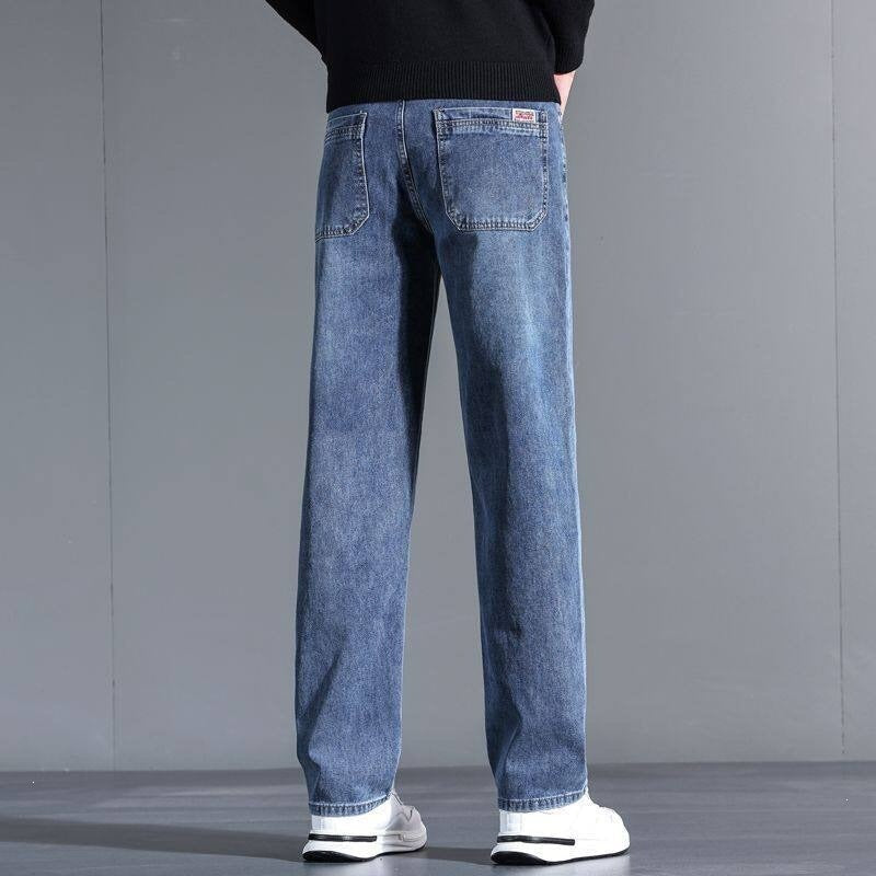 Men’s Loose Straight Wear-Resistant Work Jeans